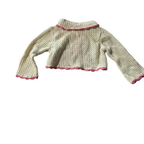 Nannette Very vintage girls size 24 medium crochet cardigan - Picture 2 of 5